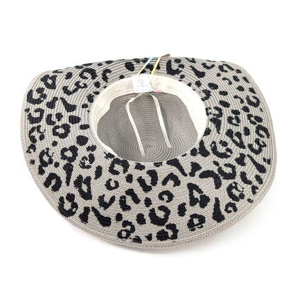 Foldable Animal Print Hat (57cm)- Grey