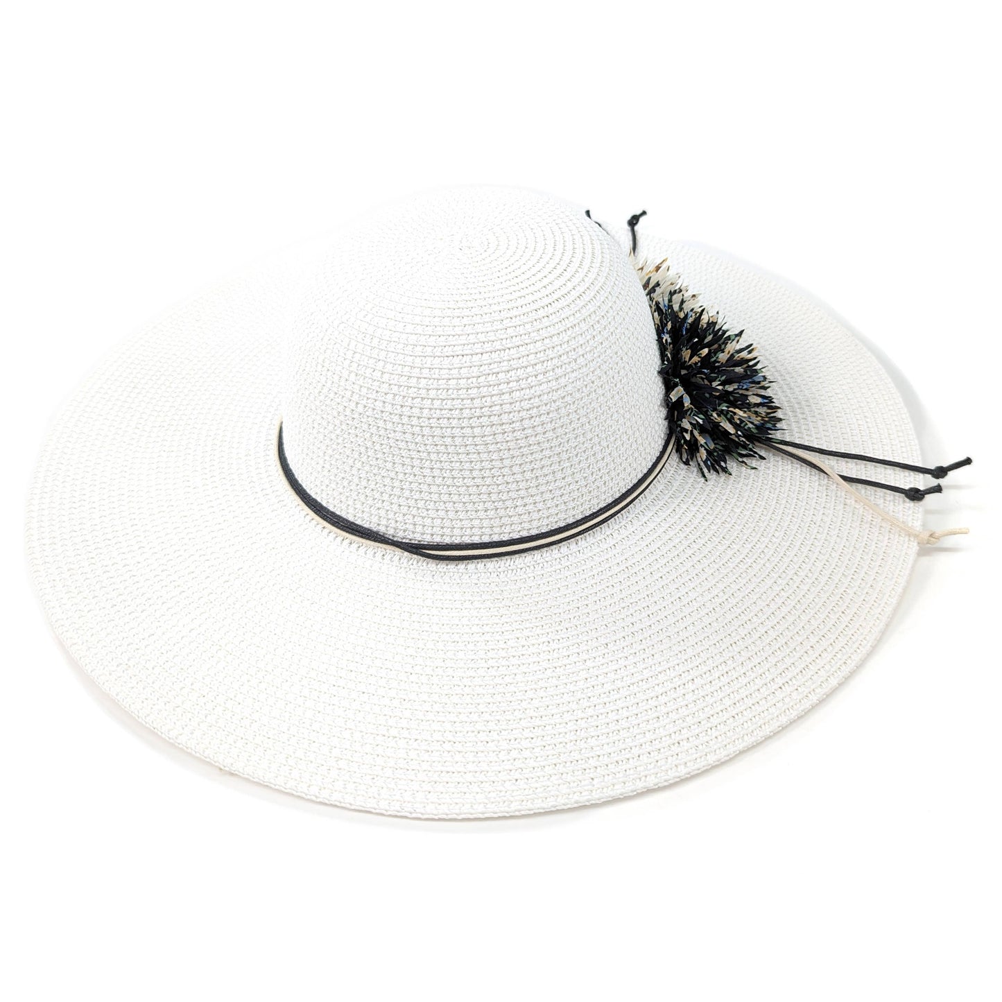 Foldable Blooming Flowers Hat - White (57cm)