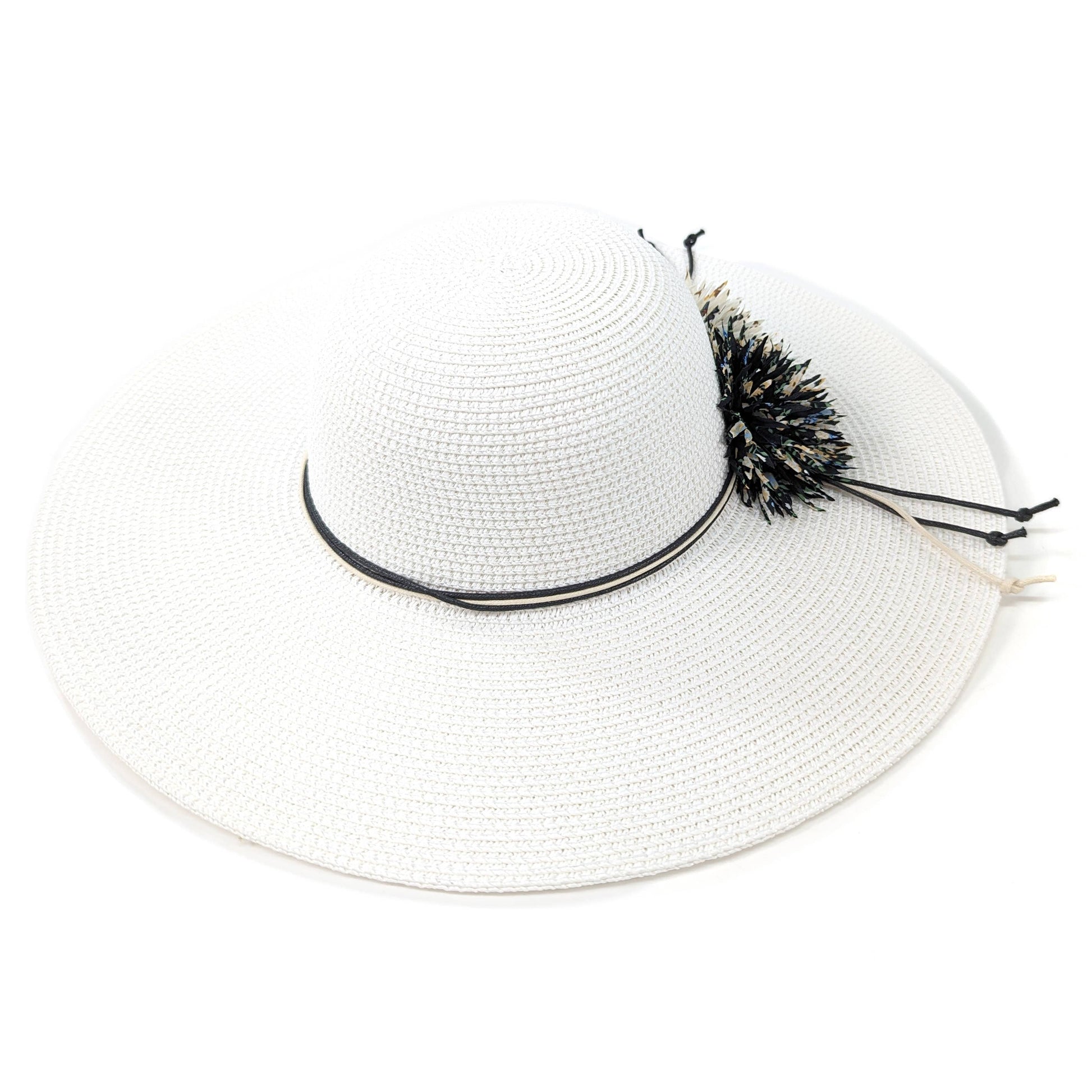 Foldable Blooming Flowers Hat - White (57cm)