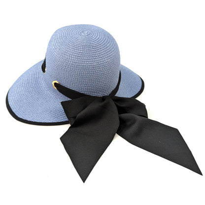 Foldable Open Back Multiway Hat - Denim Blue