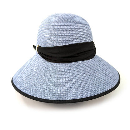 Foldable Open Back Multiway Hat - Denim Blue
