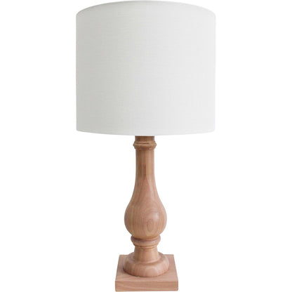 Grove Birch Timber Table Lamp with Linen Shade