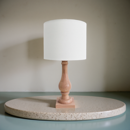 Grove Birch Timber Table Lamp with Linen Shade