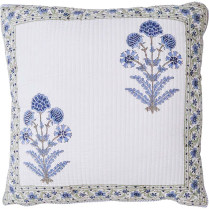 Hand Block Printed Floral Cushion
