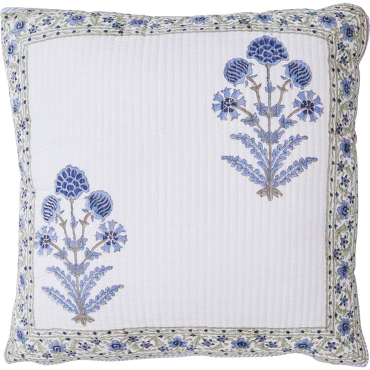 Hand Block Printed Floral Cushion
