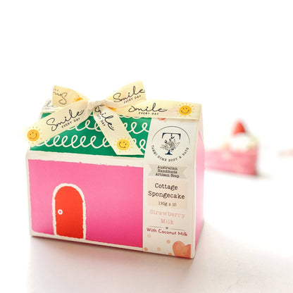 Handmade Artisan Natural Soap | Cottage Spongecake | Strawberry Milk Scent