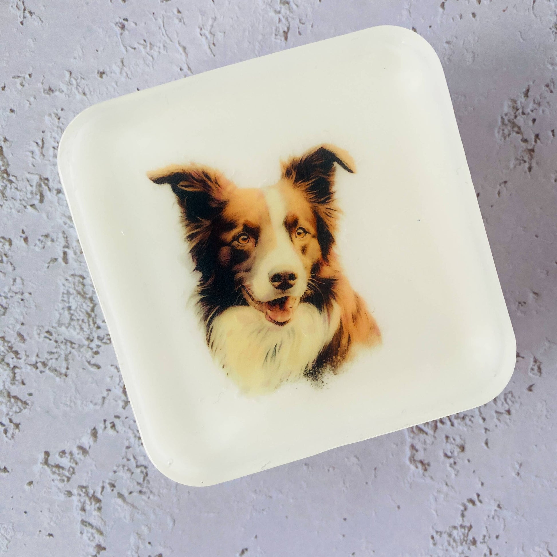 Handmade Artisan Soap | Border Collie (Brown) | Canine Charm