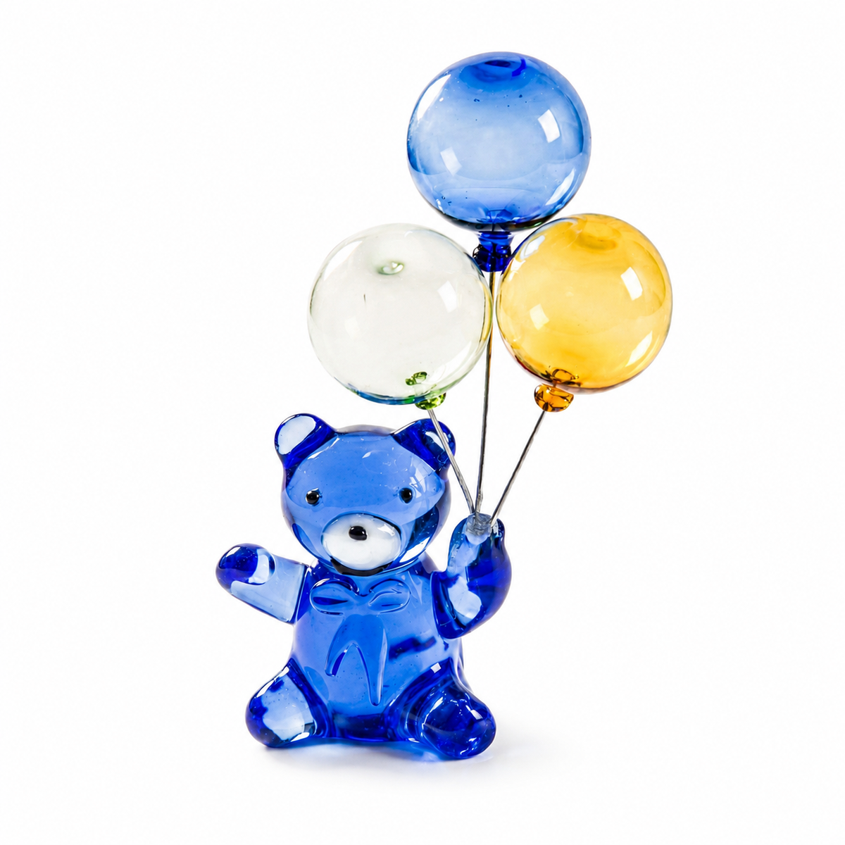 Handmade Glass Balloon Bear Figurine