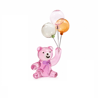 Handmade Glass Balloon Bear Figurine