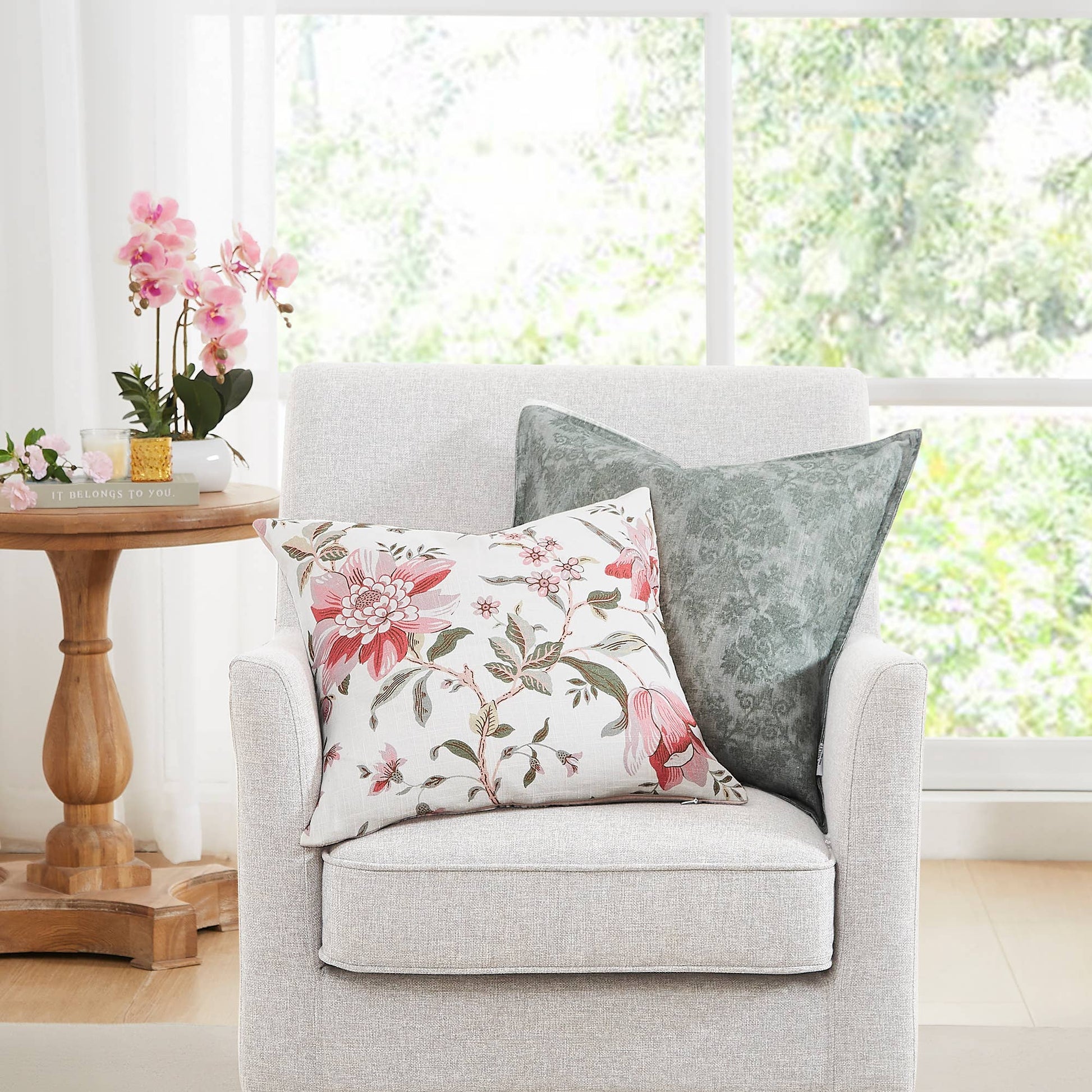 Laura Ashley Forden Cushion: Hedgerow Green / 50x50cm