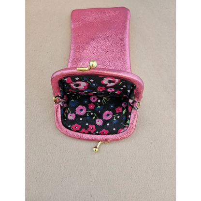 Leather Glasses Case with Clasp - Kisslock