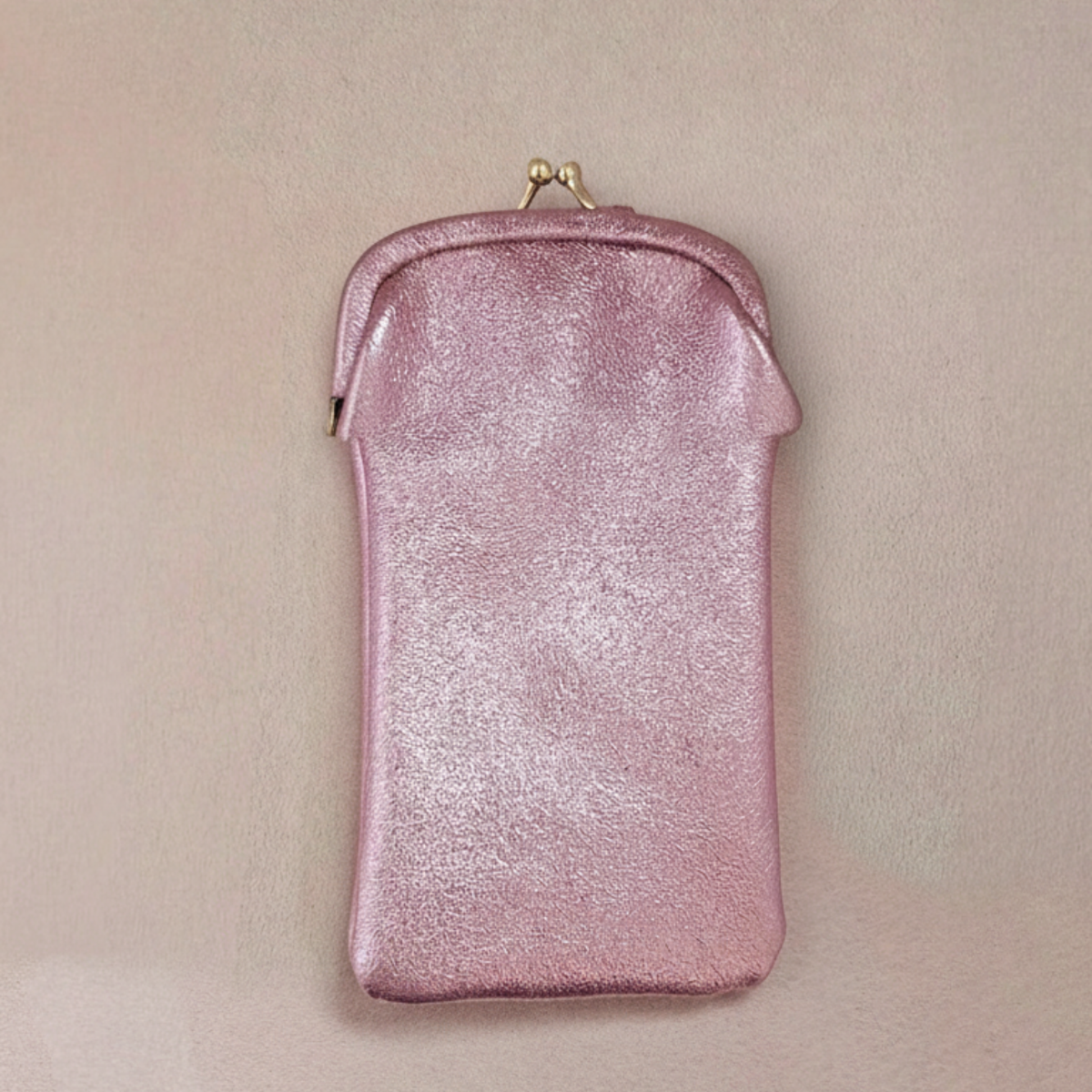Leather Glasses Case with Clasp - Kisslock