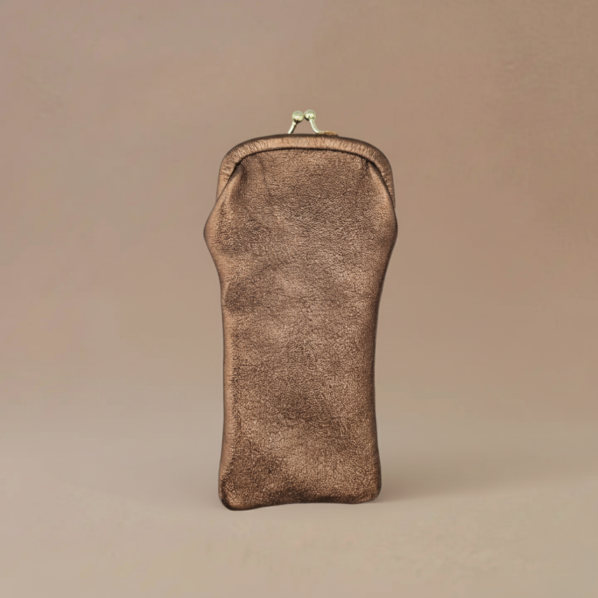 Leather Glasses Case with Clasp - Kisslock