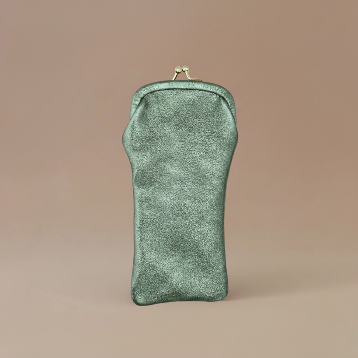 Leather Glasses Case with Clasp - Kisslock