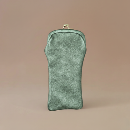Leather Glasses Case with Clasp - Kisslock