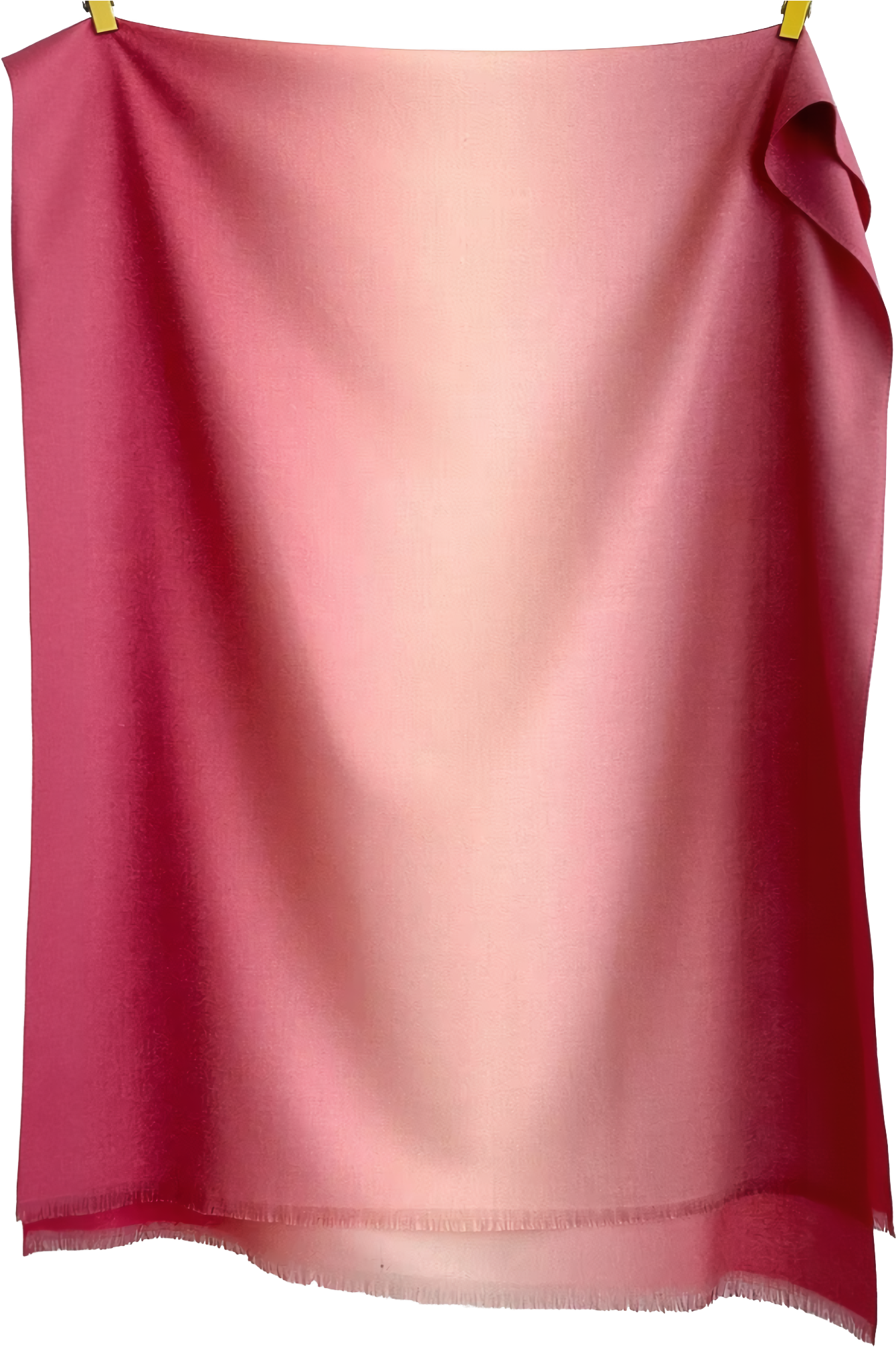 Rose Red Ombre Faux Cashmere Scarf Lightweight Women's Wrap