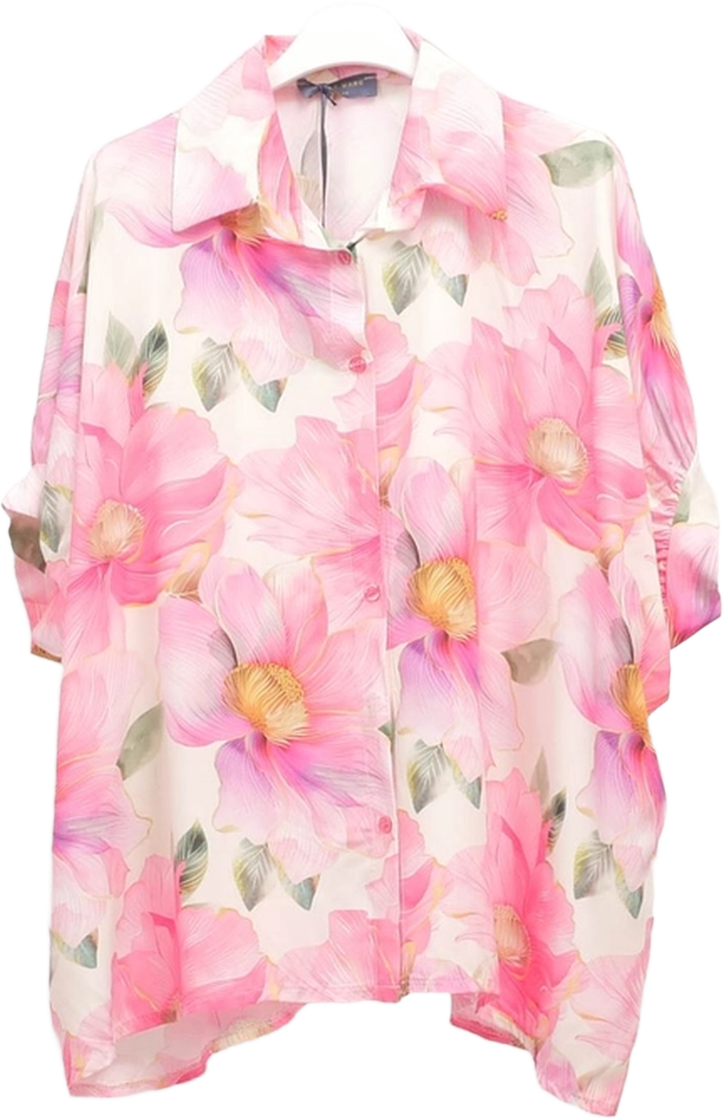 Oversized floral print shirt