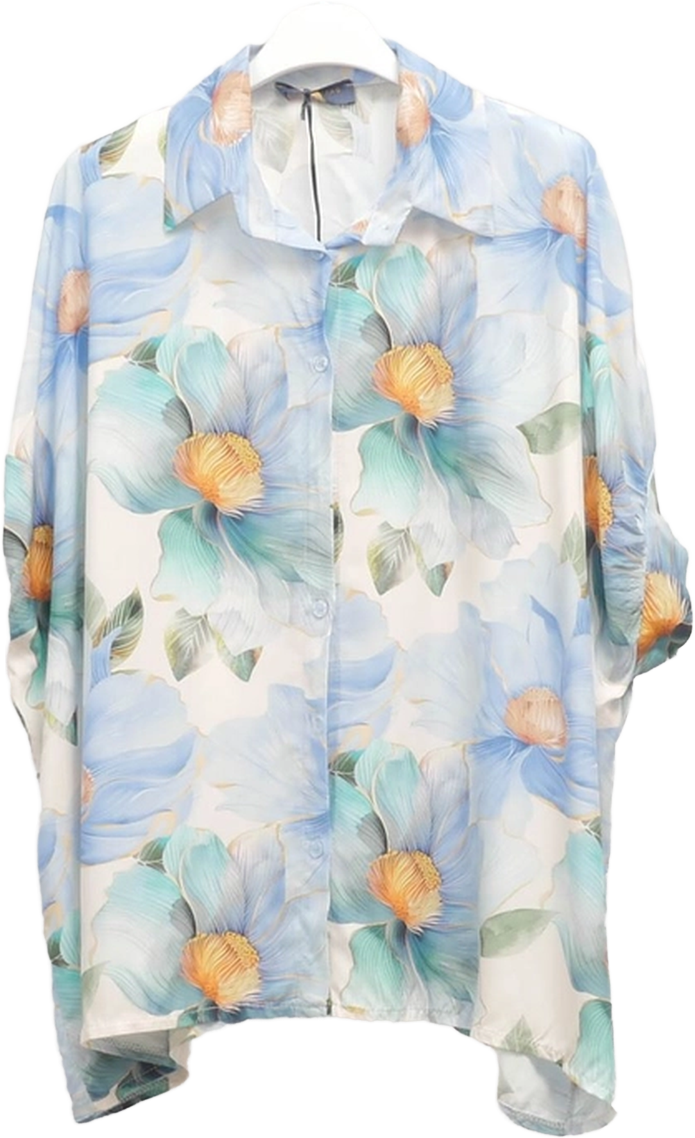 Oversized floral print shirt