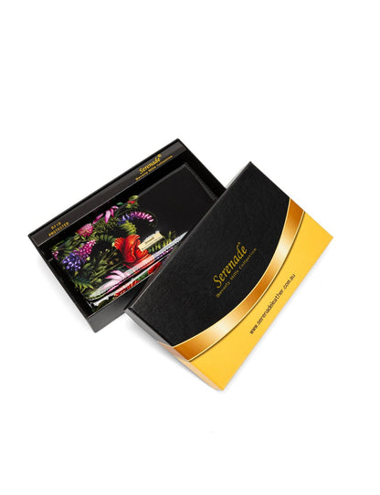 PEONY LARGE PATENT LEATHER WALLET WITH RFID - FLORAL PRINT