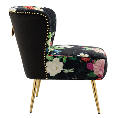 Pink Roses & Butterflies Accent Chair