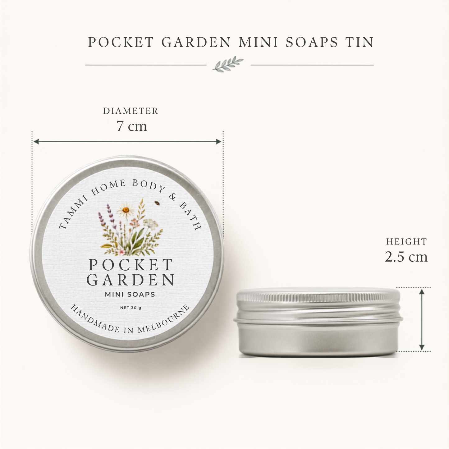 Pocket Garden Mini Soaps – Handmade Floral Soap Gift Tin