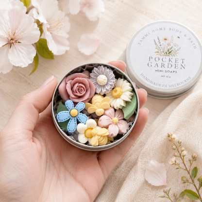Pocket Garden Mini Soaps – Handmade Floral Soap Gift Tin | Melbourne Made
