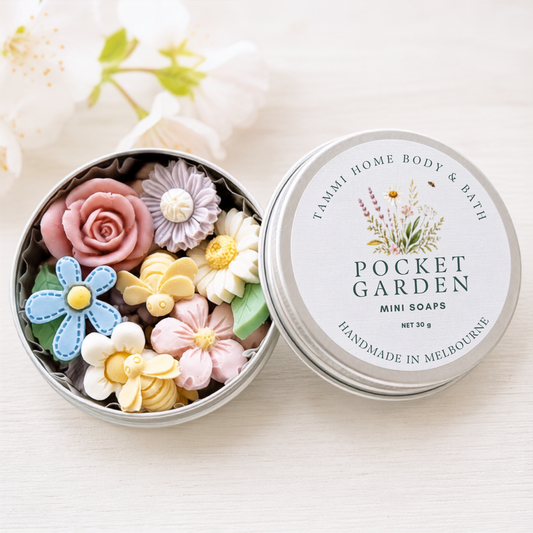 Pocket Garden Mini Soaps – Handmade Floral Soap Gift Tin