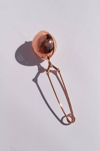 Rose Gold Tea Infuser Tong – Loose Leaf Tea Strainer Single Serve