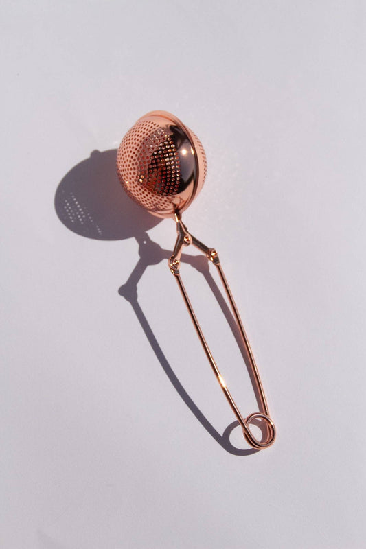 Rose Gold Tea Infuser Tong – Loose Leaf Tea Strainer Single Serve