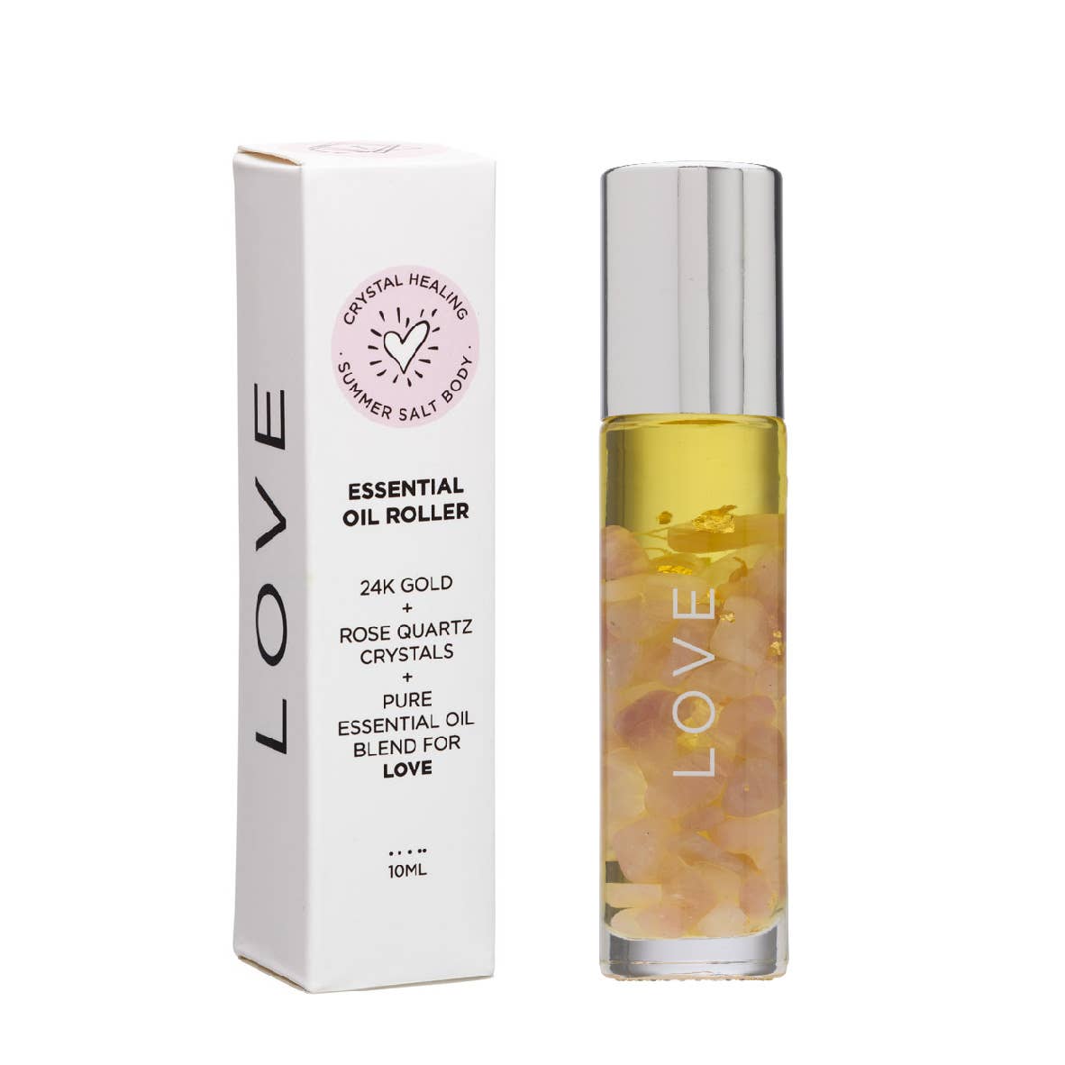 Rose Quartz Essential Oil Roller - Love