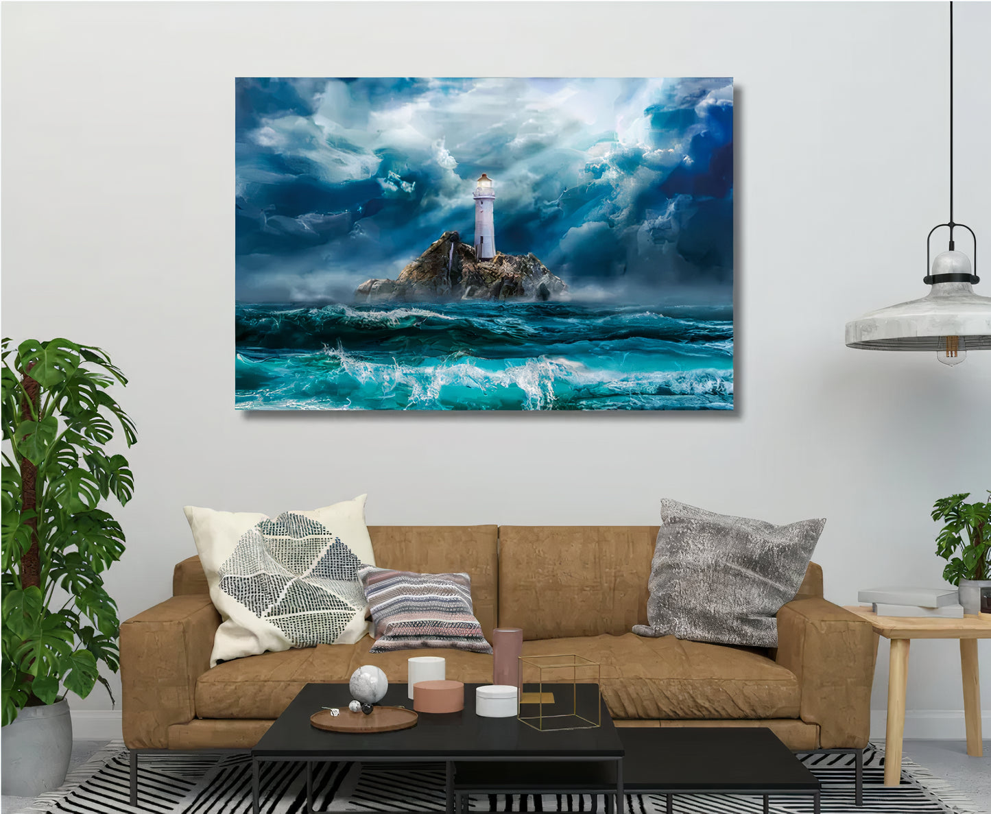 Ocean Sentinel Tempered Glass Wall Art