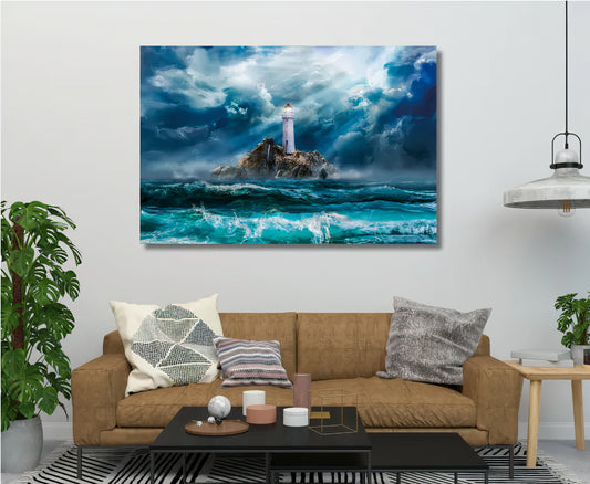 Ocean Sentinel Tempered Glass Wall Art