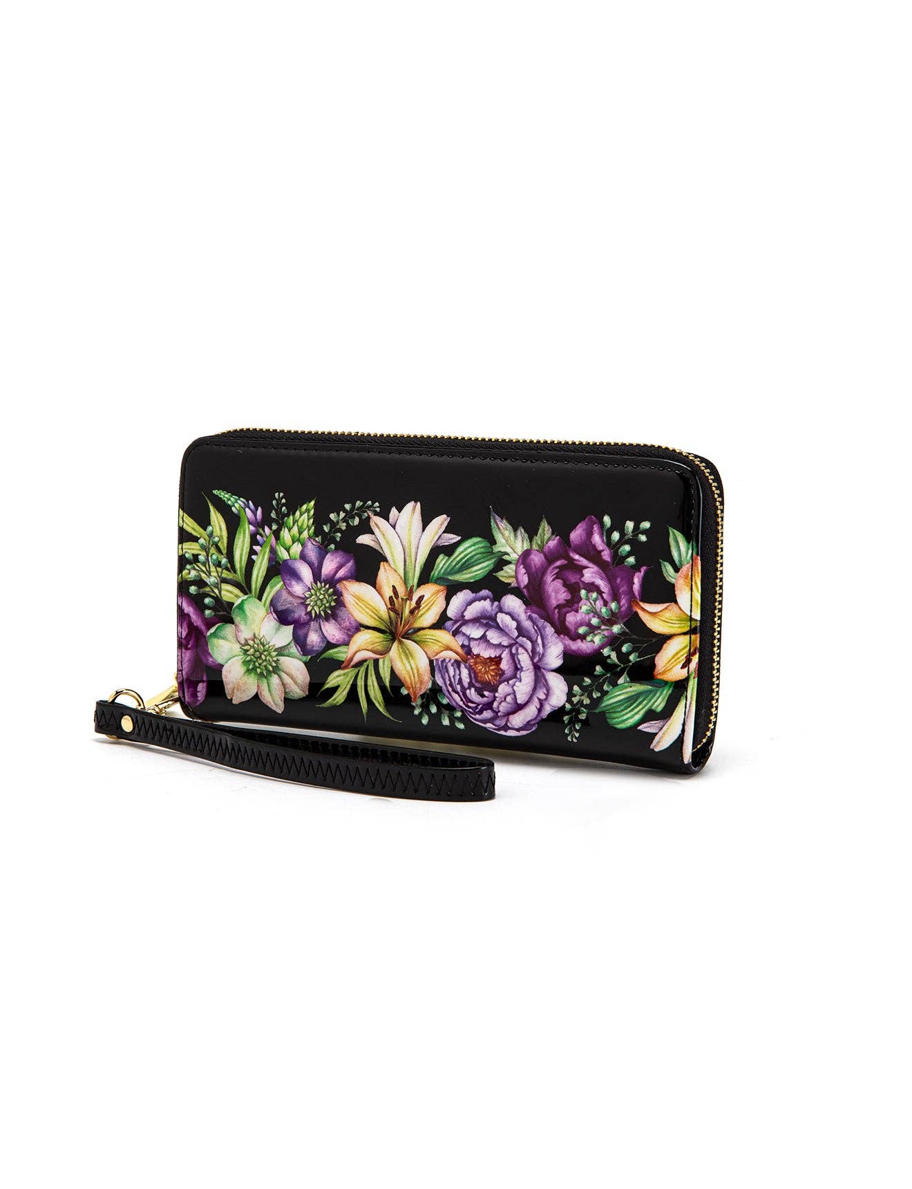 Serenade Ambretta Patent Leather Zip Around Wallet – RFID Protected