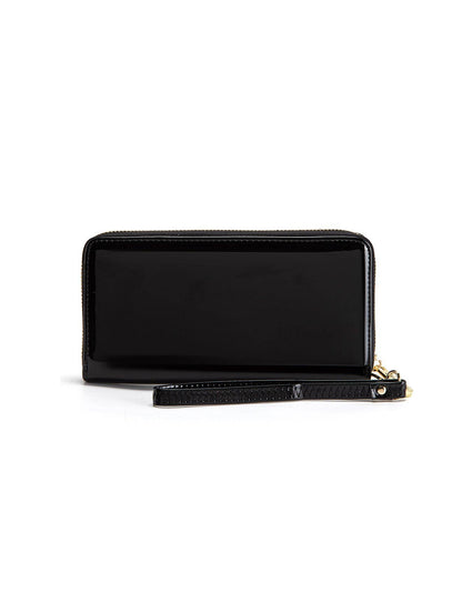 Serenade Ambretta Patent Leather Zip Around Wallet – RFID Protected