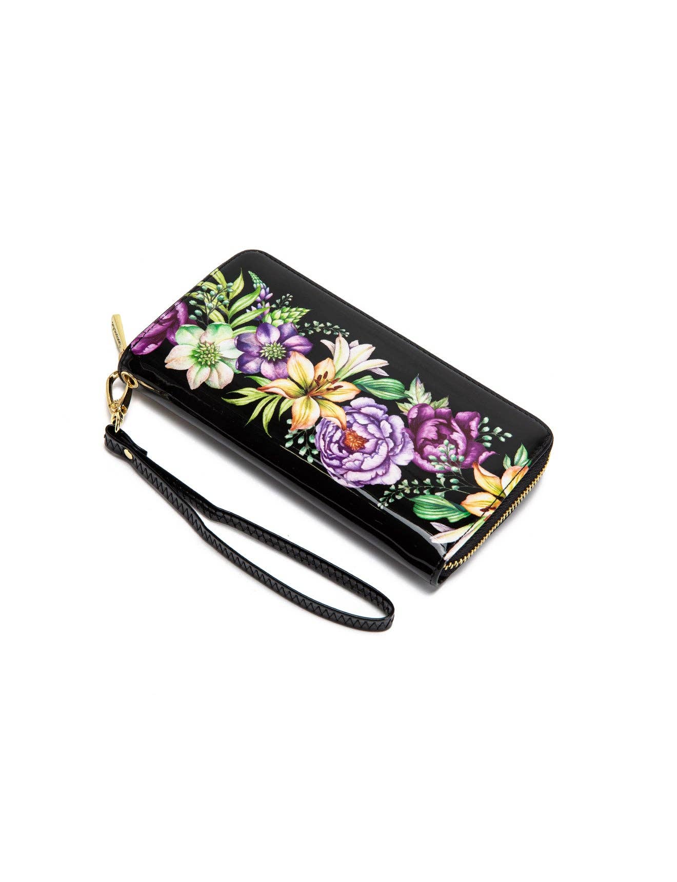 Serenade Ambretta Patent Leather Zip Around Wallet – RFID Protected