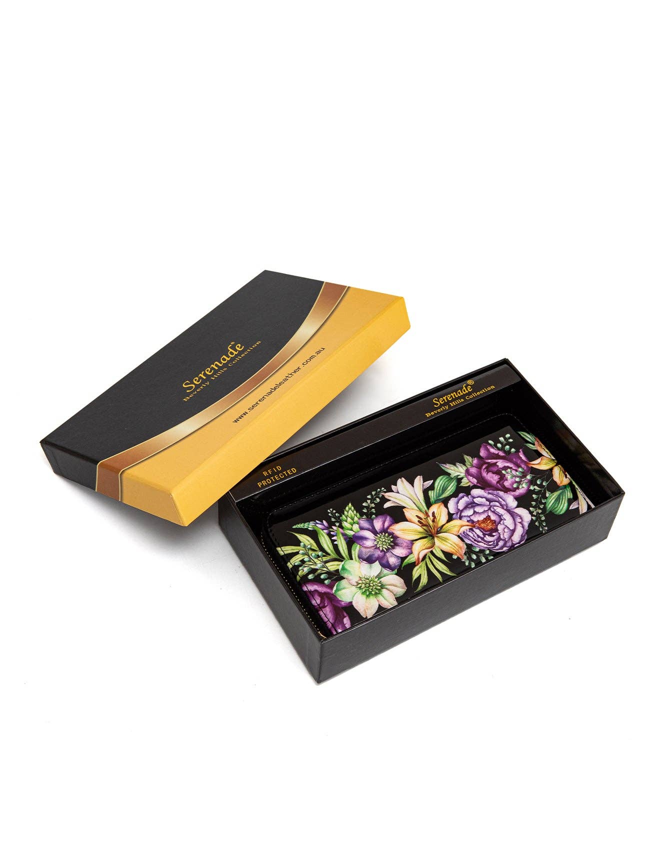 Serenade Ambretta Patent Leather Zip Around Wallet – RFID Protected