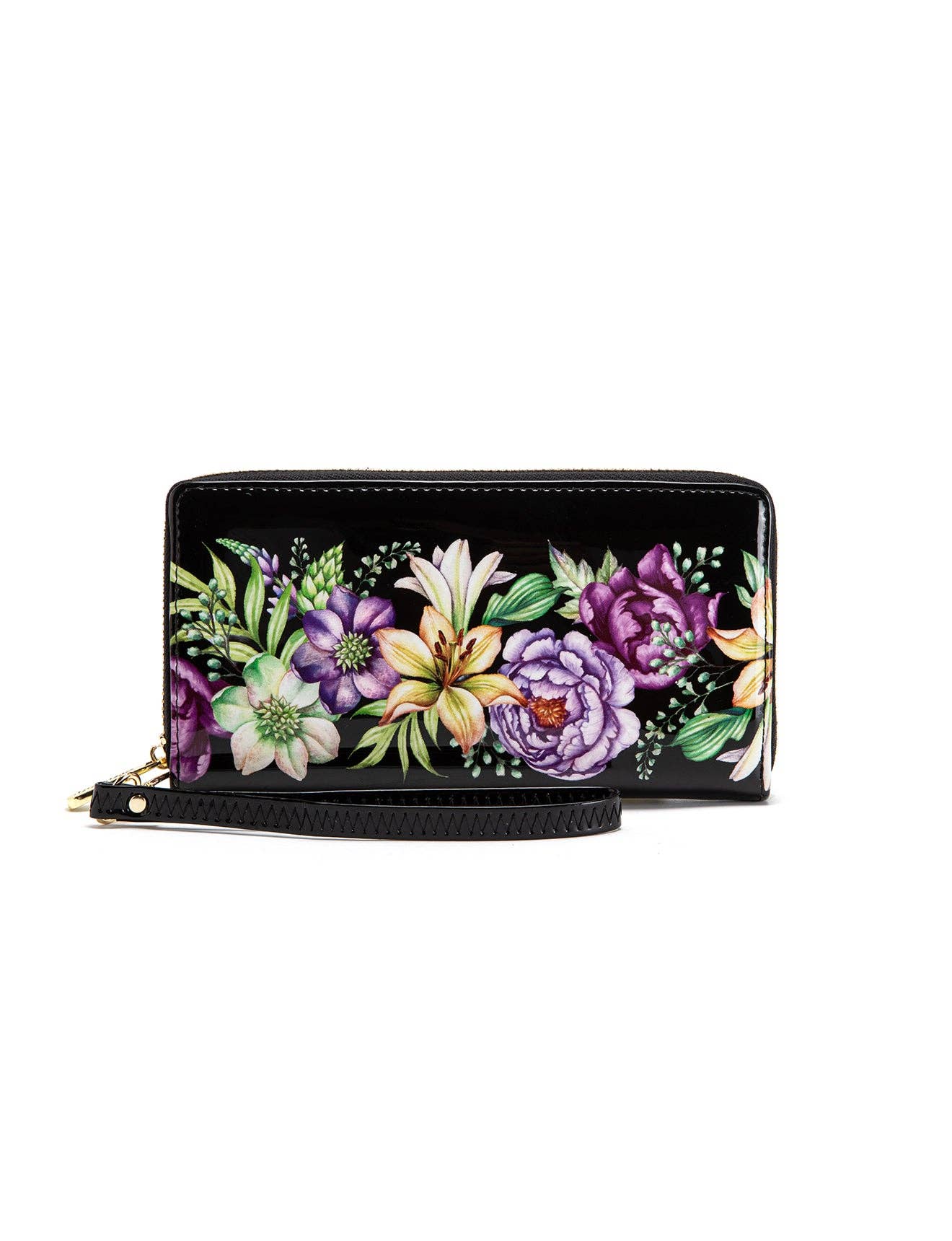 Serenade Ambretta Patent Leather Zip Around Wallet – RFID Protected