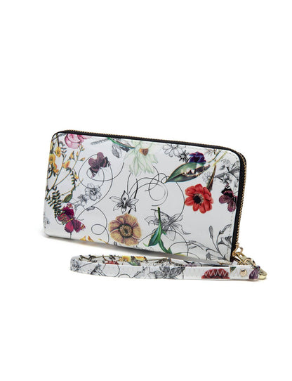 Serenade Botanics Patent Leather Zip Around Wallet – RFID Protected