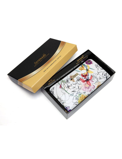 Serenade Botanics Patent Leather Zip Around Wallet – RFID Protected