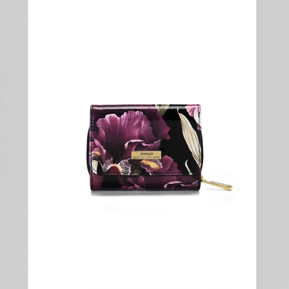 Serenade Charlotte Patent Leather Wallet – Floral Elegance