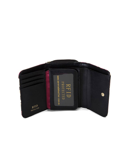 Serenade Charlotte Patent Leather Wallet – Floral Elegance