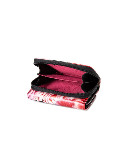 Serenade Rosemarie Small Leather Wallet RFID – Patent Floral Compact Wallet Australia