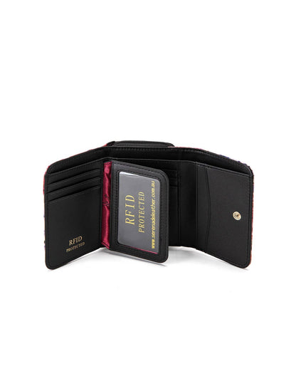 Serenade Rosemarie Small Leather Wallet RFID – Patent Floral Compact Wallet Australia