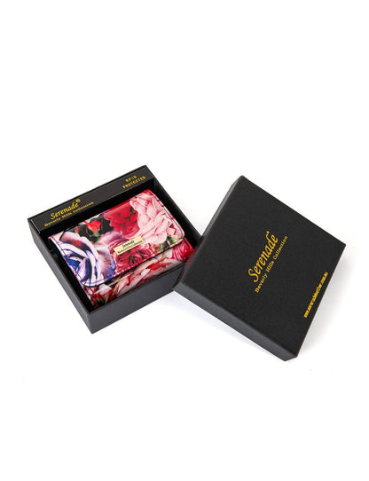 Serenade Rosemarie Small Leather Wallet RFID – Patent Floral Compact Wallet Australia