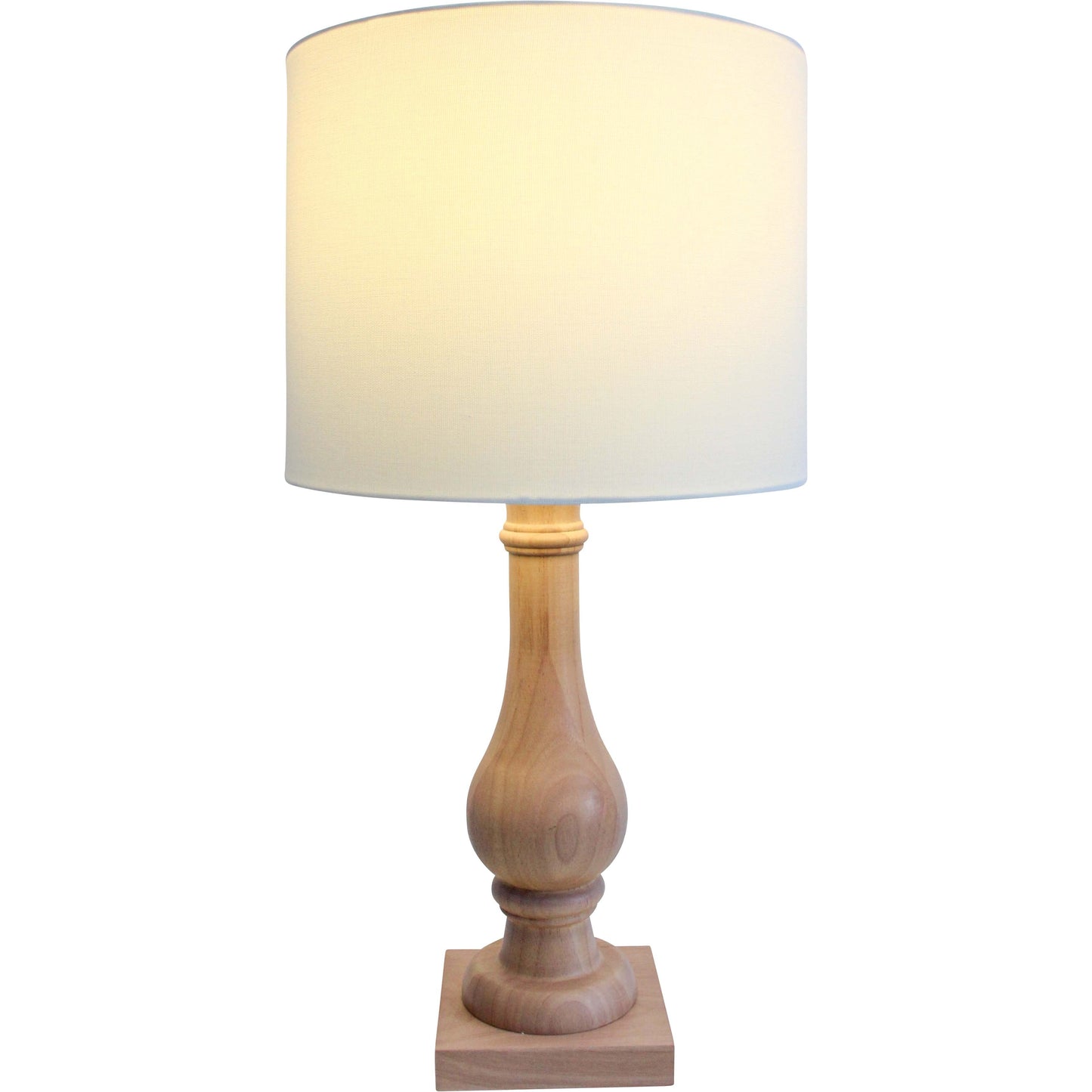 Grove Birch Timber Table Lamp with Linen Shade