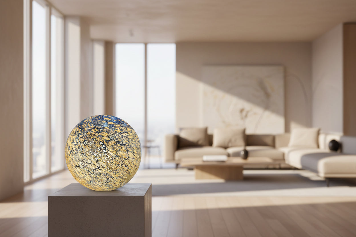 Amber Ball Lamp