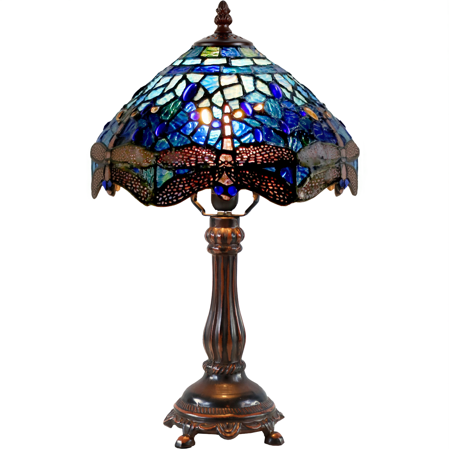 Blue Dragonfly Small Table Lamp