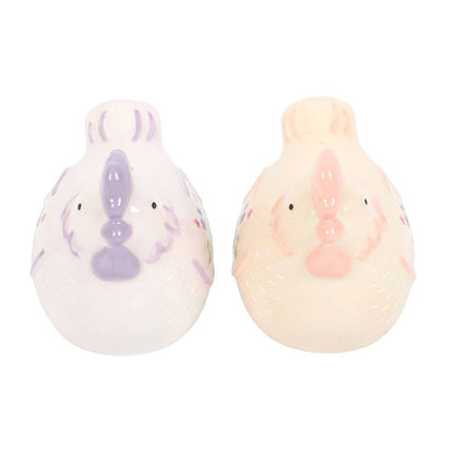 S/2 Hen salt and pepper shakers