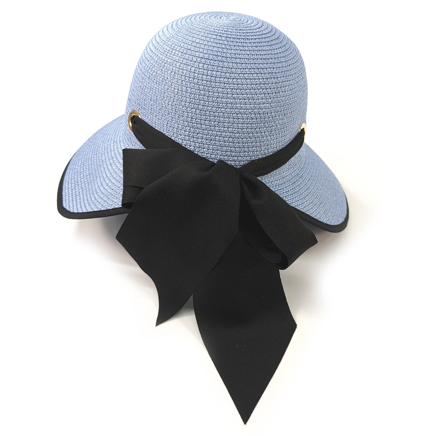 Foldable Open Back Multiway Hat - Denim Blue
