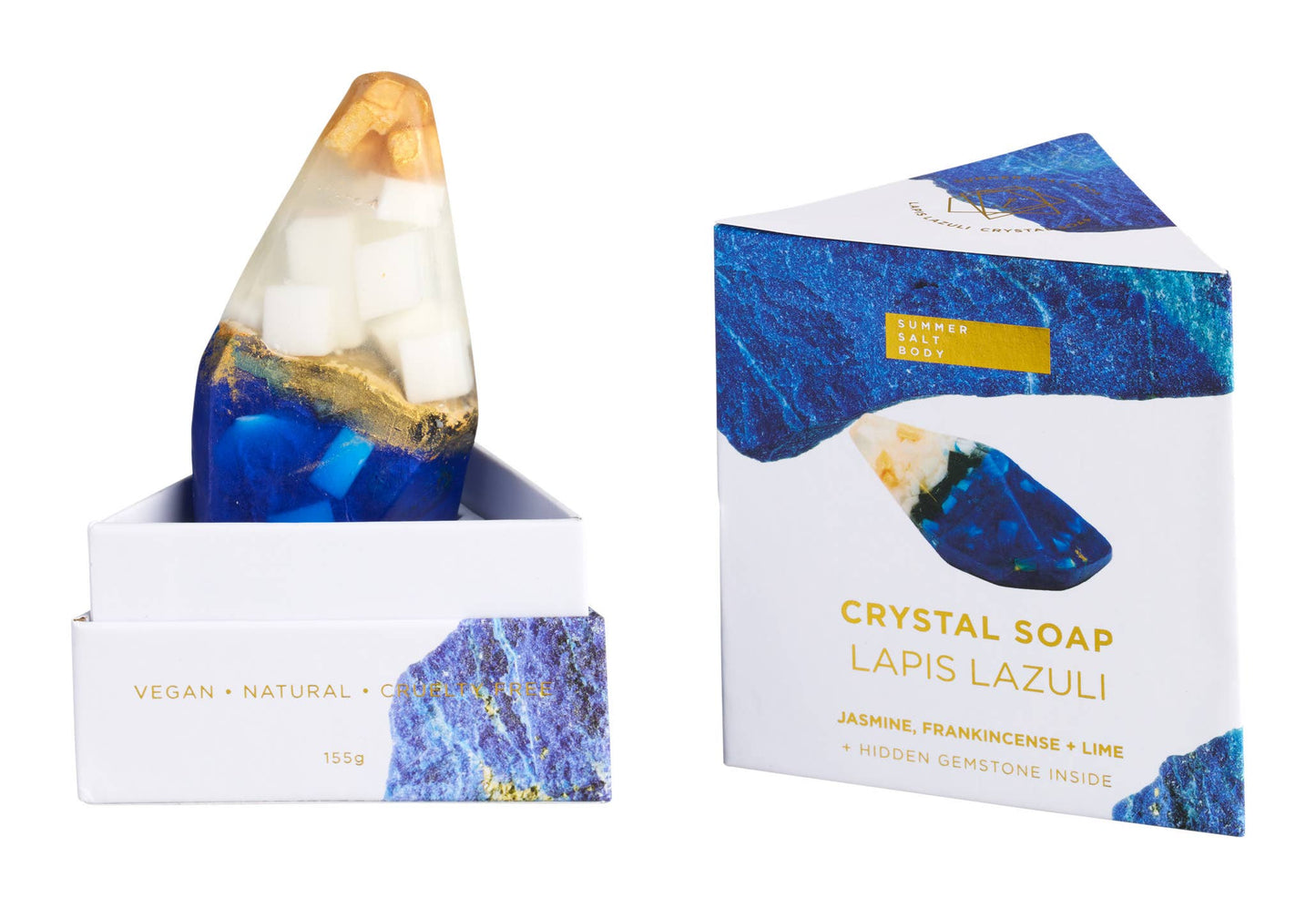 Lapis Crystal Soap - with hidden gemstone !